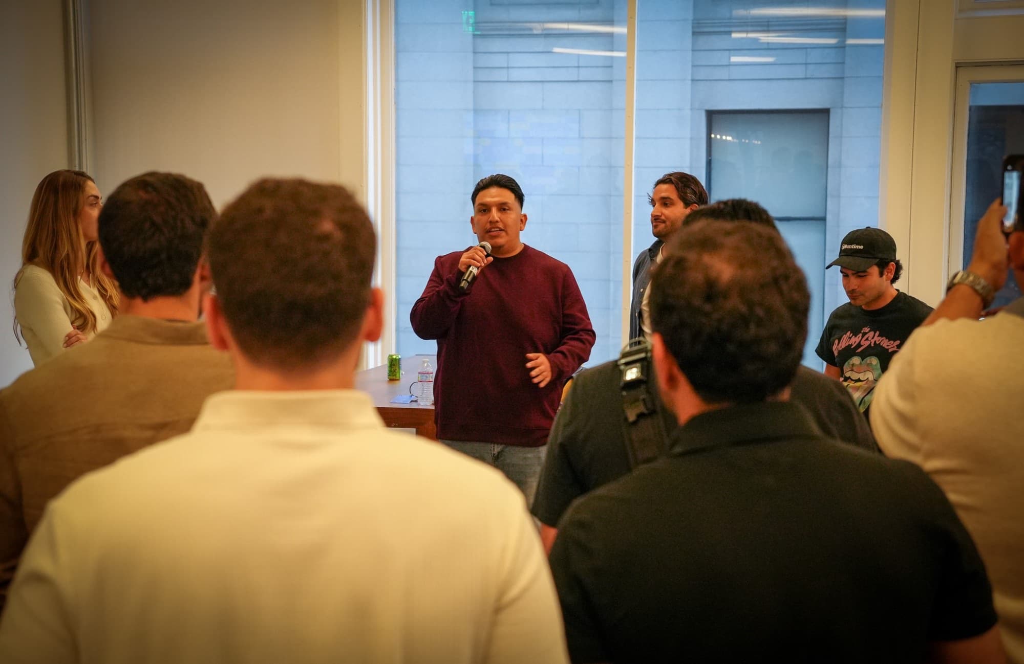 Pygma Fellow Nilton Serva speaking at a community event in San Francisco