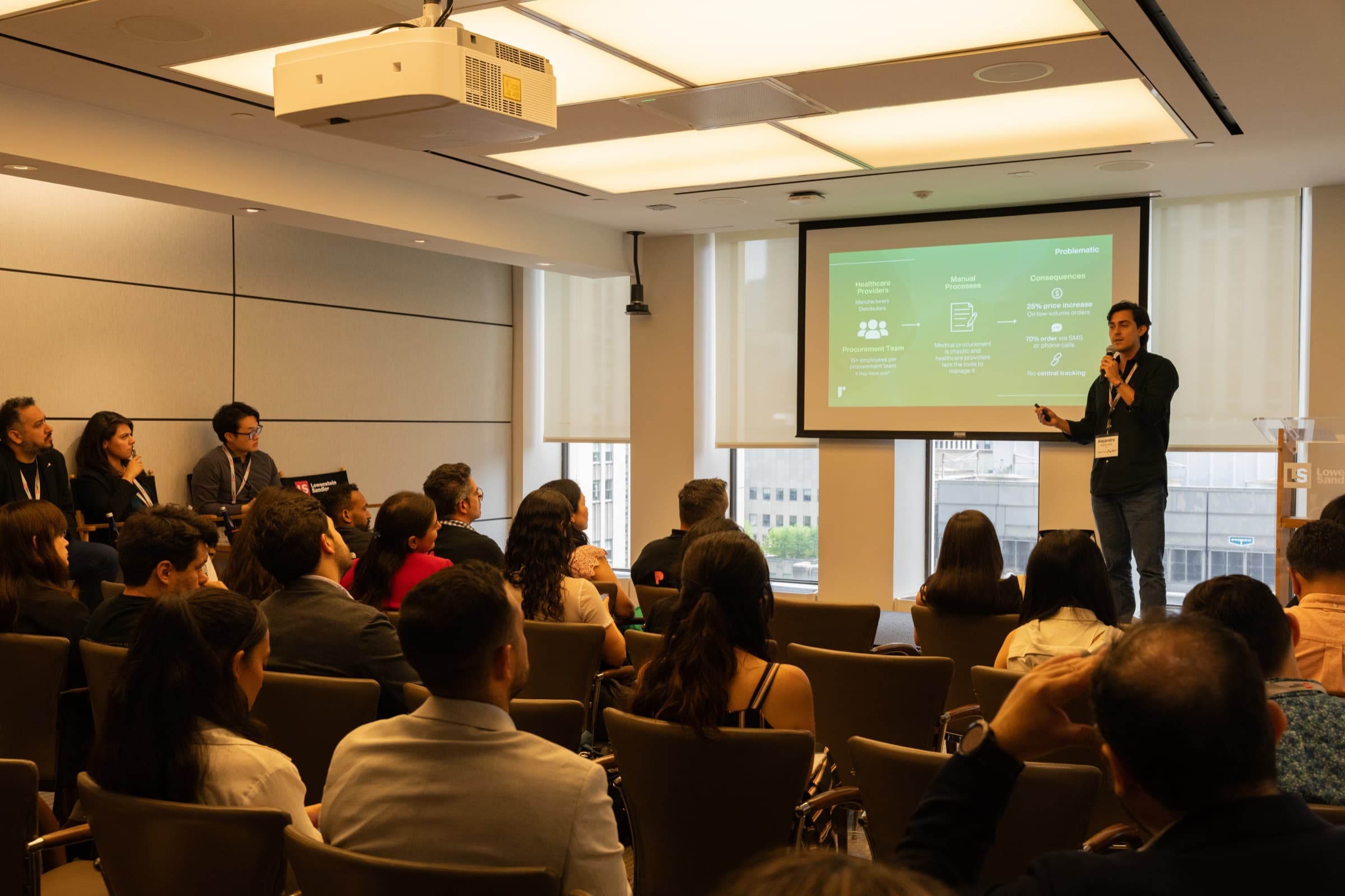 Founders pitching at Pygma